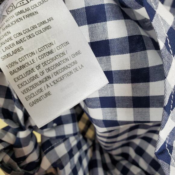 Isaac Mizrahi Live Checkered Print Front Tie Top S - Picture 9 of 11